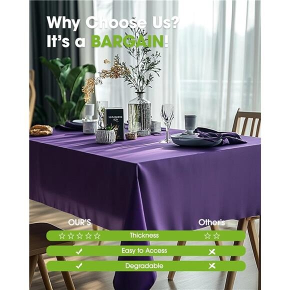 Plastic Table Cloth Disposable 10 Pack, 54 x 108 Inch Table Cloths, Halloween - Picture 6 of 7